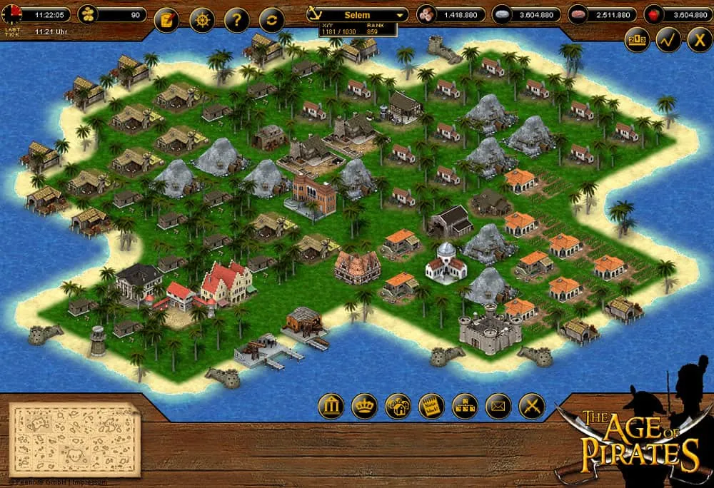 Browser game Feenix – The Age of Pirates, built at eleisure AG