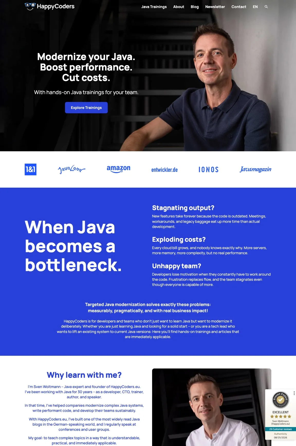 HappyCoders.eu homepage 2026 – Sven Woltmann’s Java blog