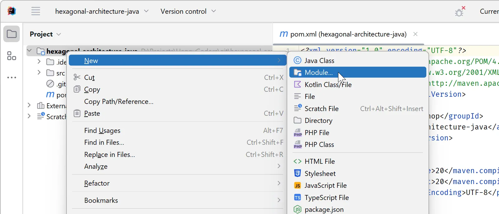 Hexagonal architecture with Java – Creating a new module